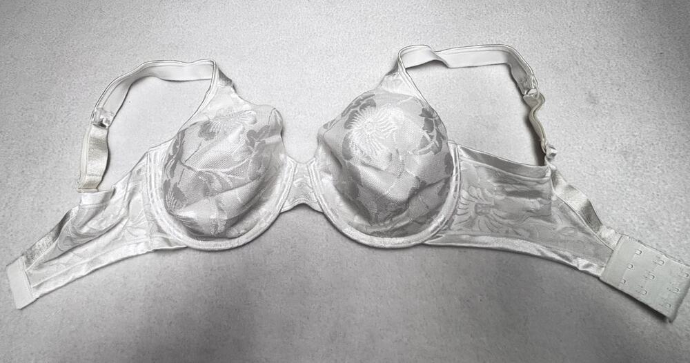 Playtex SECRETS 4419 Underwire Bra 34D White Floral Jacquard